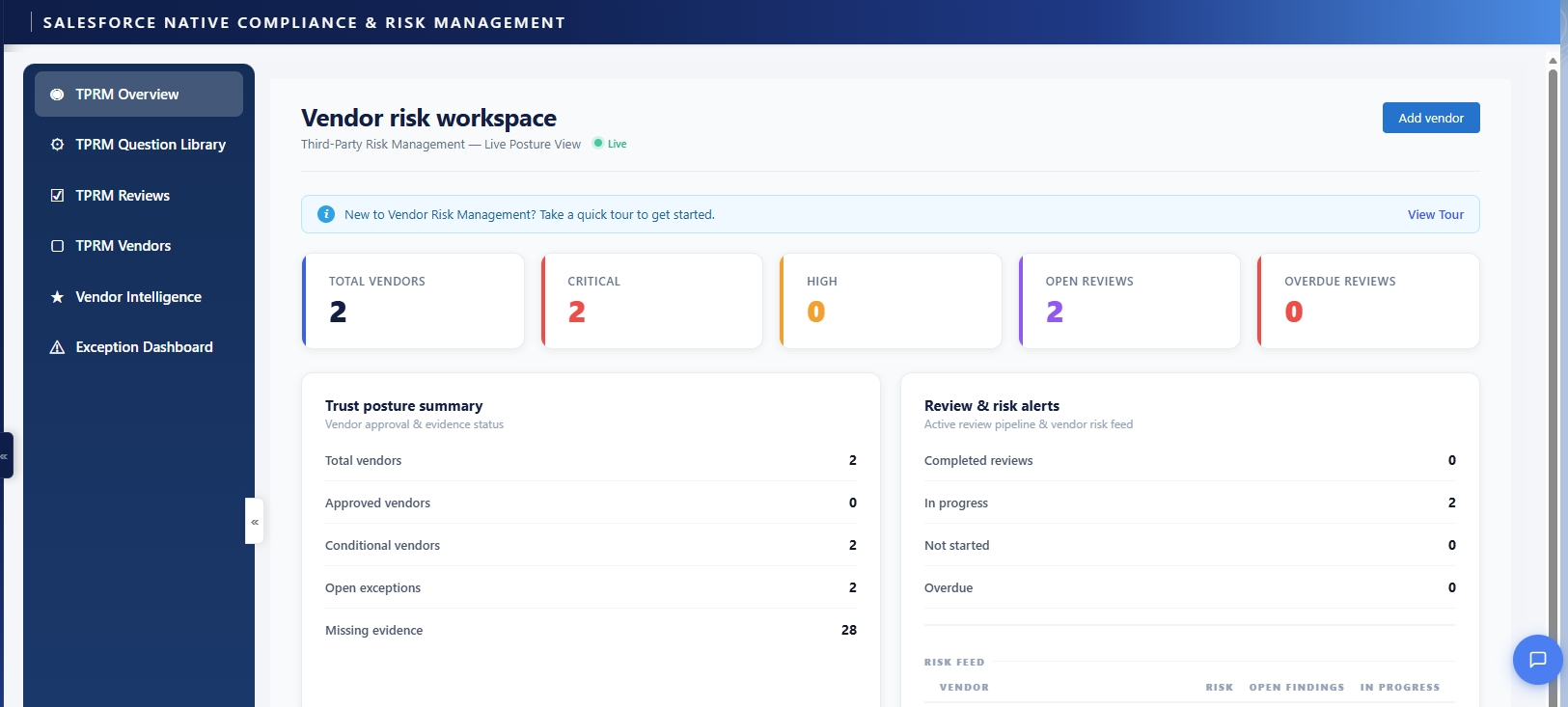 Vendor Risk Workspace